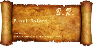 Bunzl Roland névjegykártya